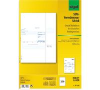 SIGEL ZV532 Chèque de compensation PC-SEPA, Valable pour toutes les banques et caisses d'épargne, 250 pièces