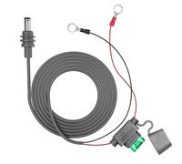 Sigely Câble d'extension de rechange pour mini connecteurs à anneau torique Starlink de 3,8 m, câble d'alimentation de batterie Starlink mini direct 18 AWG, avec porte-fusible ATC/ATO, convient pour