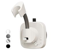 SIGERIO Support de pommeau de douche à ventouse réglable à 360 ° avec crochet Poignée de douche/baguette/support de tuyau Fixation murale sans outil pour pommeau de douche à main Convient pour salle