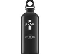 Sigg - Gourde Aluminium - Traveller Black Mountain - Certifiée Neutre En CO2 - Convient Aux Boissons Gazeuses - Étanche & Légère - Sans BPA - Pour Sport, Camping, Randonnée - Noir Montagne - 0,6L