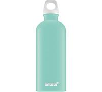 Sigg - Gourde Aluminium - Traveller Glacier - Certifiée Neutre En CO2 - Convient Aux Boissons Gazeuses - Étanche & Légère - Sans BPA - Pour Sport, Camping, Randonnée - Bleu Clair - 0,6L