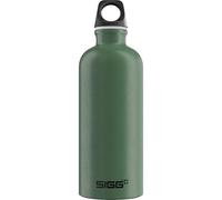 Sigg - Gourde Aluminium - Traveller Leaf Green - Certifiée Neutre En CO2 - Convient Aux Boissons Gazeuses - Étanche & Légère - Sans BPA - Pour Sport, Camping, Randonnée - Vert - 0,6L