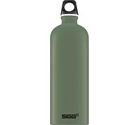 Sigg - Gourde Aluminium - Traveller Leaf Green - Certifiée Neutre En CO2 - Convient Aux Boissons Gazeuses - Étanche & Légère - Sans BPA - Pour Sport, Camping, Randonnée - Vert - 1L