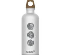 Sigg - Gourde Aluminium - Traveller MyPlanet Motif Path - Certifiée Neutre En CO2 - Convient Aux Boissons Gazeuses - Étanche & Légère - Sans BPA - Pour Sport, Camping, Randonnée - Gris Alu - 0,6L