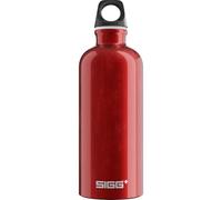 Sigg - Gourde Aluminium - Traveller Red - Certifiée Neutre En CO2 - Convient Aux Boissons Gazeuses - Étanche & Légère - Sans BPA - Pour Sport, Camping, Randonnée - Rouge - 0,6L