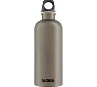 Sigg - Gourde Aluminium - Traveller Smoked Pearl - Certifiée Neutre En CO2 - Convient Aux Boissons Gazeuses - Étanche & Légère - Sans BPA - Pour Sport, Camping, Randonnée - Gris - 0,6L