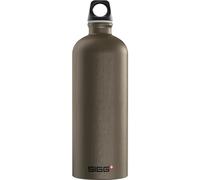 Sigg - Gourde Aluminium - Traveller Smoked Pearl - Certifiée Neutre En CO2 - Convient Aux Boissons Gazeuses - Étanche & Légère - Sans BPA - Pour Sport, Camping, Randonnée - Gris - 1L