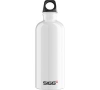 Sigg - Gourde Aluminium - Traveller White - Certifiée Neutre En CO2 - Convient Aux Boissons Gazeuses - Étanche & Légère - Sans BPA - Pour Sport, Camping, Randonnée - Blanc - 0,6L