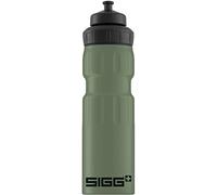 Sigg - Gourde Aluminium - WMB Sports Leaf Green - Avec Bouchon Sport 3 étages - Certifiée Neutre En CO2 - Étanche & Légère - Sans BPA - Pour Sport, Camping, Randonnée, Vélo - Vert - 0,75L