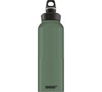 Sigg - Gourde Aluminium - WMB Traveller Leaf Green - Certifiée Neutre En CO2 - Convient Aux Boissons Gazeuses - Étanche & Légère - Sans BPA - Pour Sport, Camping, Randonnée - Vert - 1,5L