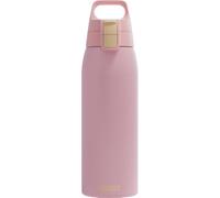 SIGG Gourde en acier inoxydable - Shield ONE Playful Peach - Convient pour les boissons gazeuses - Anti-fuite - Légère - Sans BPA - Pour l'extérieur et le fitness - Rose - 1 l