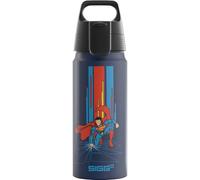 SIGG - Gourde en aluminium pour enfant - WMB ONE Superman bleue - Convient aux boissons gazeuses - Anti-fuite - Légère comme une plume - Sans BPA - Certifié climatiquement neutre - Pour le sport et