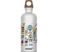 Sigg - Gourde Enfant Aluminium - Traveller MyPlanet Friends - Convient Aux Boissons Gazeuses - École & Sport - Étanche & Légère - Sans BPA - Neutre En CO2 - Argenté Motif Monstres Rigolos - 0,6L
