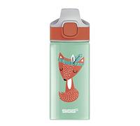 Sigg - Gourde Enfant avec Paille En Aluminium - Miracle Peaceful - Étanche - Poids Plume - Sans BPA - École & Sport - Vert Motif Renard Indien - 0,4L
