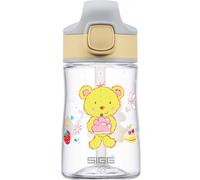 Sigg - Gourde Enfant avec Paille En Tritan - Miracle Furry - Étanche - Passe au Lave-Vaisselle & Micro-ondes - Résiste aux Chocs - Sans BPA - Pour École & Sport - Jaune Motif Nounours - 0,35L