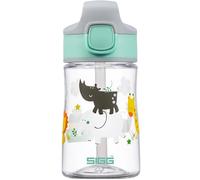 Sigg - Gourde Enfant avec Paille En Tritan - Miracle Jungle - Étanche - Passe au Lave-Vaisselle & Micro-ondes - Résiste aux Chocs - Sans BPA - Pour École & Sport - Vert Motif Animaux - 0,35L