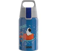 Sigg - Gourde Enfant En Acier Inoxydable - Shield One Space - Pour l'École et le Sport - Convient Aux Boissons Gazeuses - Étanche & Légère - Sans BPA - Bleu Motif Navette Spatiale - 0,5L