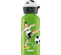 Sigg - Gourde Enfant En Aluminium - KBT Football Camp - Pour l'École et le Sport - Étanche & Légère - Sans BPA - Certifiée Neutre En CO2 - Vert Motif Footballeur - 0,4L
