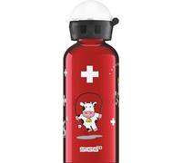 Sigg - Gourde Enfant En Aluminium - KBT Funny Cows - Pour l'École et le Sport - Étanche & Légère - Sans BPA - Certifiée Neutre En CO2 - Rouge Motif Vache Rigolote - 0,4L