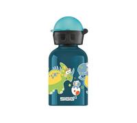 Sigg - Gourde Enfant En Aluminium - KBT Small Dino - Pour l'École et le Sport - Étanche & Légère - Sans BPA - Certifiée Neutre En CO2 - Bleu Motif Dinosaures Gentils - 0,3L