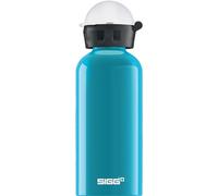 Sigg - Gourde Enfant En Aluminium - KBT Waterfall - Pour l'École et le Sport - Étanche & Légère - Sans BPA - Certifiée Neutre En CO2 - Bleu/Bouchon Blanc - 0,4L