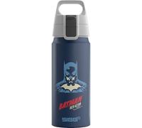 Sigg - Gourde Enfant En Aluminium - WMB ONE Batman (DC Comics) - Pour l'École et le Sport - Convient Aux Boissons Gazeuses - Étanche & Légère - Sans BPA - Certifiée Neutre En CO2 - Bleu - 0,6L