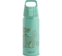 SIGG - Gourde Enfant En Aluminium - WMB ONE Brave guépard - Pour l'École et le Sport - Convient Aux Boissons Gazeuses - Étanche & Légère - Sans BPA - Certifiée Neutre En CO2 - Bleu - 0,6L