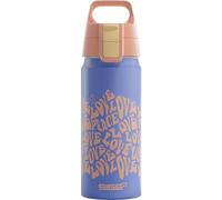 Sigg - Gourde Enfant En Aluminium - WMB ONE Wave - Pour l'École et le Sport - Convient Aux Boissons Gazeuses - Étanche & Légère - Sans BPA - Certifiée Neutre En CO2 - Bleu - 0,6L