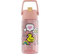SIGG - Gourde Enfant - Viva FLIP Be Happy - Anti-fuite - Compatible lave-vaisselle - Sans BPA - Sport & École - Rose - 0.5L