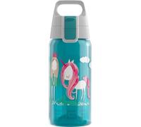 Sigg - Gourde Enfant - Viva One Believe In Miracles - Convient Aux Boissons Gazeuses - Étanche - Lavable Au Lave-Vaisselle - Sans BPA - Pour École & Sport - Bleu Motif Princesse & Licorne - 0,5L