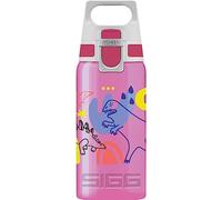 Sigg - Gourde Enfant - Viva One Dino Run - Convient Aux Boissons Gazeuses - Étanche - Lavable Au Lave-Vaisselle - Sans BPA - Pour École & Sport - Rose Motif Dinosaure - 0,5L