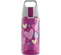 Sigg - Gourde Enfant - Viva One Hearts - Convient Aux Boissons Gazeuses - Étanche - Lavable Au Lave-Vaisselle - Sans BPA - Pour École & Sport - Rose Motif Coeurs - 0,5L