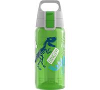 Sigg - Gourde Enfant - Viva One Jurassica - Convient Aux Boissons Gazeuses - Étanche - Lavable Au Lave-Vaisselle - Sans BPA - Pour École & Sport - Vert Motif Dinosaure - 0,5L