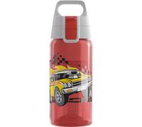 Sigg - Gourde Enfant - Viva One Speed Race - Convient Aux Boissons Gazeuses - Étanche - Lavable Au Lave-Vaisselle - Sans BPA - Pour École & Sport - Rouge Motif Voiture de Course - 0,5L