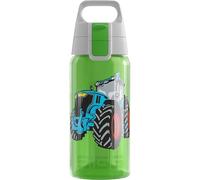 Sigg - Gourde Enfant - Viva One Tractor - Convient Aux Boissons Gazeuses - Étanche - Lavable Au Lave-Vaisselle - Sans BPA - Pour École & Sport - Vert Motif Tracteur - 0,5L