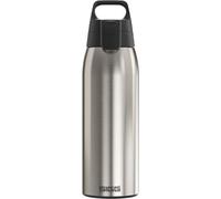 Sigg - Gourde Inox - Shield ONE Brossé - Convient Aux Boissons Gazeuses - Étanche & Légère - Sans BPA - Acier Inoxydable 18/8 - Gris - 1L