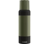SIGG - Gourde Isotherme 1L - Alpine Star, avec Gobelet - 27h Chaud, 100h Froid - Compacte & Robuste - Étanche - Sans BPA - Avec Extra Grip Pour Outdoor, Camping & Randonnée - Acier Inoxydable - Vert