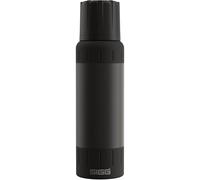 SIGG - Gourde Isotherme 1L - Alpine Star, avec Gobelet - 27h Chaud, 100h Froid - Compacte & Robuste - Étanche - Sans BPA - Avec Extra Grip Pour Outdoor, Camping & Randonnée - Acier Inoxydable - Noir