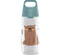 SIGG - Gourde pour enfant - Viva One Brown Bear - Convient pour les boissons gazeuses - Anti-fuite - Passe au lave-vaisselle - Sans BPA - Pour le sport et l'école - Transparent - 0,5 l