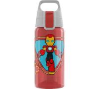 Sigg - Gourde pour enfant - Viva One Marvel - Iron Man - Convient pour les boissons gazeuses - Anti-fuite - Passe au lave-vaisselle - Sans BPA - Sport et école - Rouge - 0,5 l