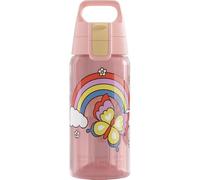 SIGG - Gourde pour enfant - Viva One Rainbow - Convient pour les boissons gazeuses - Anti-fuite - Passe au lave-vaisselle - Sans BPA - Pour le sport et l'école - Rose avec arc-en-ciel - 0,5 l