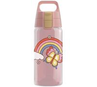 SIGG - Gourde pour enfant - Viva One Rainbow - Convient pour les boissons gazeuses - Anti-fuite - Passe au lave-vaisselle - Sans BPA - Pour le sport et l'école - Rose avec arc-en-ciel - 0,5 l