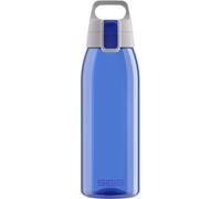 Sigg - Gourde Transparente en Tritan - Total Color Blue - Convient Aux Boissons Gazeuses - Lavage Au Lave-Vaisselle - Étanche & Poids Plume - Sans BPA - Sport, Camping, Randonnée - Bleu - 1L