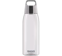 Sigg - Gourde Transparente en Tritan - Total Color - Convient Aux Boissons Gazeuses - Lavage Au Lave-Vaisselle - Étanche & Poids Plume - Sans BPA - Sport, Camping, Randonnée - Transparent/Gris - 1L
