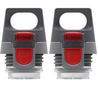 Sigg Hot & Cold ONE Top Grey (0,3 & 0,5L), pièce de rechange pour bouteille isotherme, bouchon étanche qui s'ouvre d'une seule main (Lot de 2)