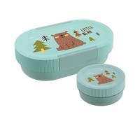 Sigg Lumo Brown Bear - Boîte à déjeuner pour enfant avec boîte supplémentaire - Boîte à déjeuner légère licorne - 2 en 1 - Sans BPA - 0,8 l