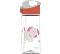 Sigg - Gourde Enfant avec Paille En Tritan - Miracle Puppy - Étanche - Passe au Lave-Vaisselle & Micro-ondes - Résiste aux Chocs - Sans BPA - Pour École & Sport - Orange Motif Chien - 0,45L