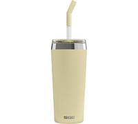 SIGG - Mug Isotherme - Travel Mug Helia - Avec Paille En Verre & Brosse De Nettoyage - Étanche - Sans BPA - En Acier Inoxydable 18/8 - 0,45L / 0,6L