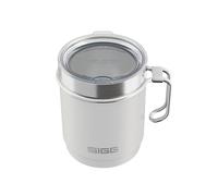 Sigg - Mug Thermos - Travel Mug Snow White - Avec Couvercle en Tritan & Anse - Lavable au Lave-Vaisselle - Sans BPA - Acier Inoxydable 18/8 - Camping & Randonnée - Blanc Neige - 0,36L