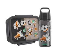 Sigg Nimo Ole Ole Ole Ensemble pour enfant avec gourde 500 ml, boîte à | Boîte à sandwich anti-fuite avec 3 compartiments et gourde pour enfants avec passoire, passe au lave-vaisselle